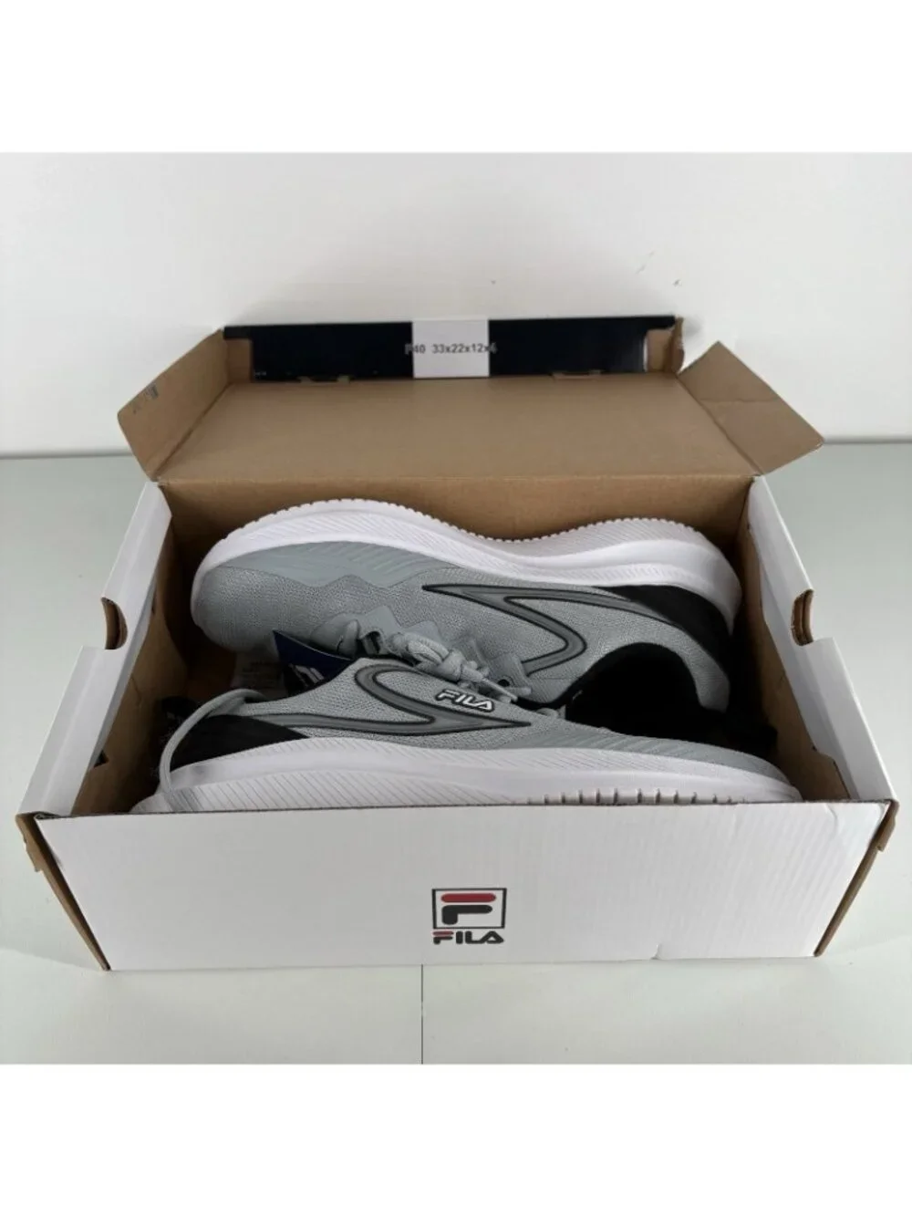 Fila Men Size 9 Grey Comfort Lace-Up Memory Primo-Forza Running Shoes NWB